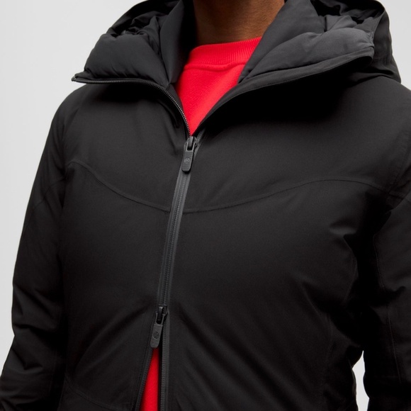 Size 8 New Lululemon StretchSeal Sleet Street 600 Fill Down Long Jacket - Picture 8 of 10